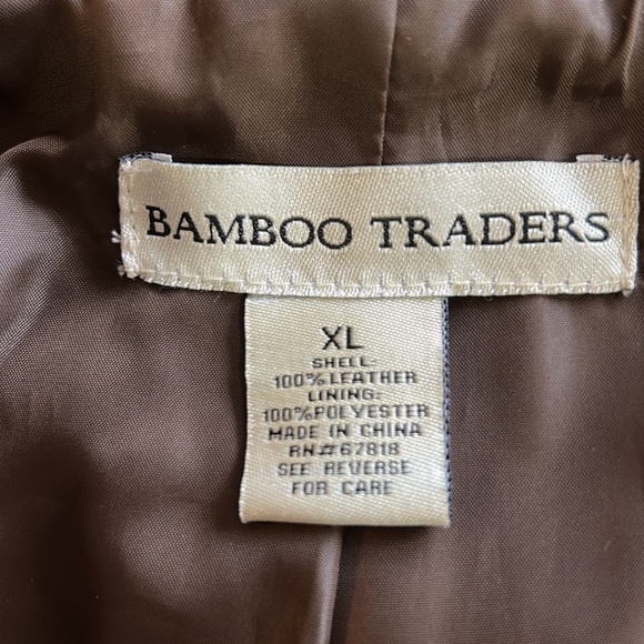 Bamboo Traders Leather Blazer with Scallop Edge details SizeXL - Picture 12 of 13